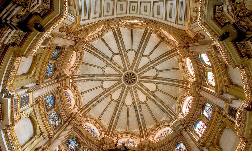 The main arch of Granada Cathedral