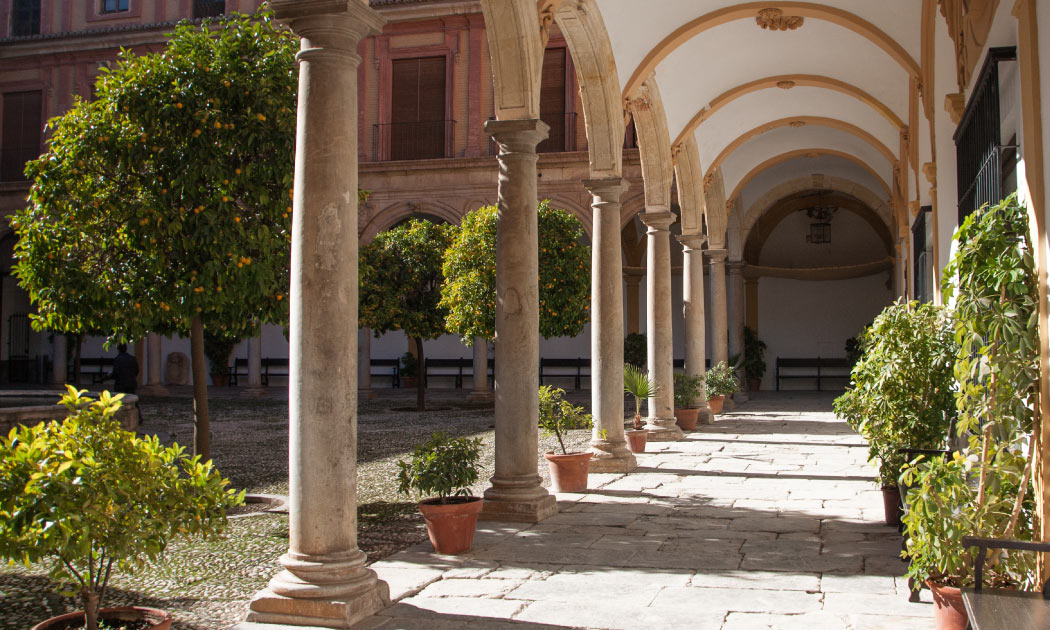 The courtyards of the Sacromonte Abbey